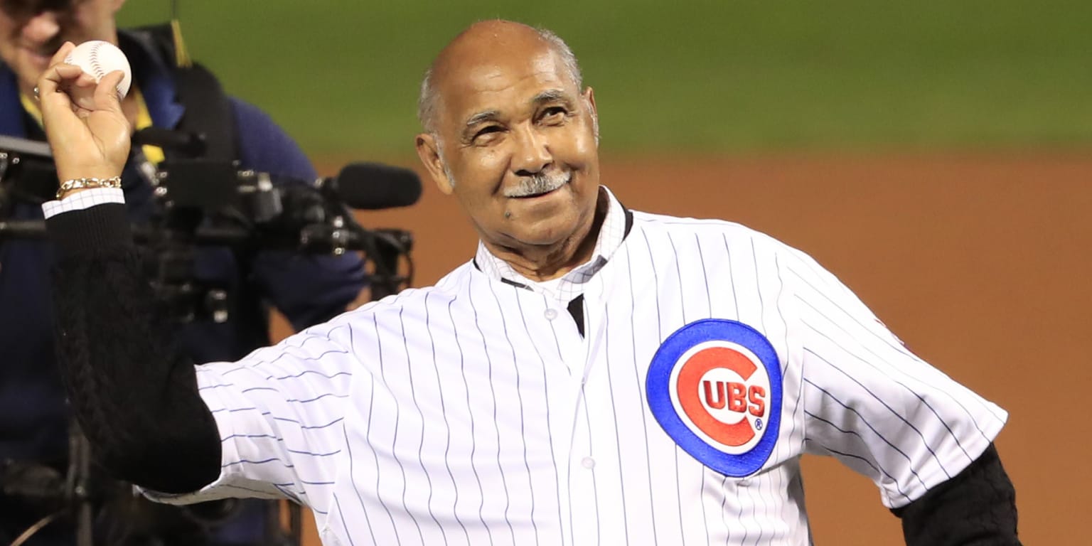 Billy Williams throws out first pitch