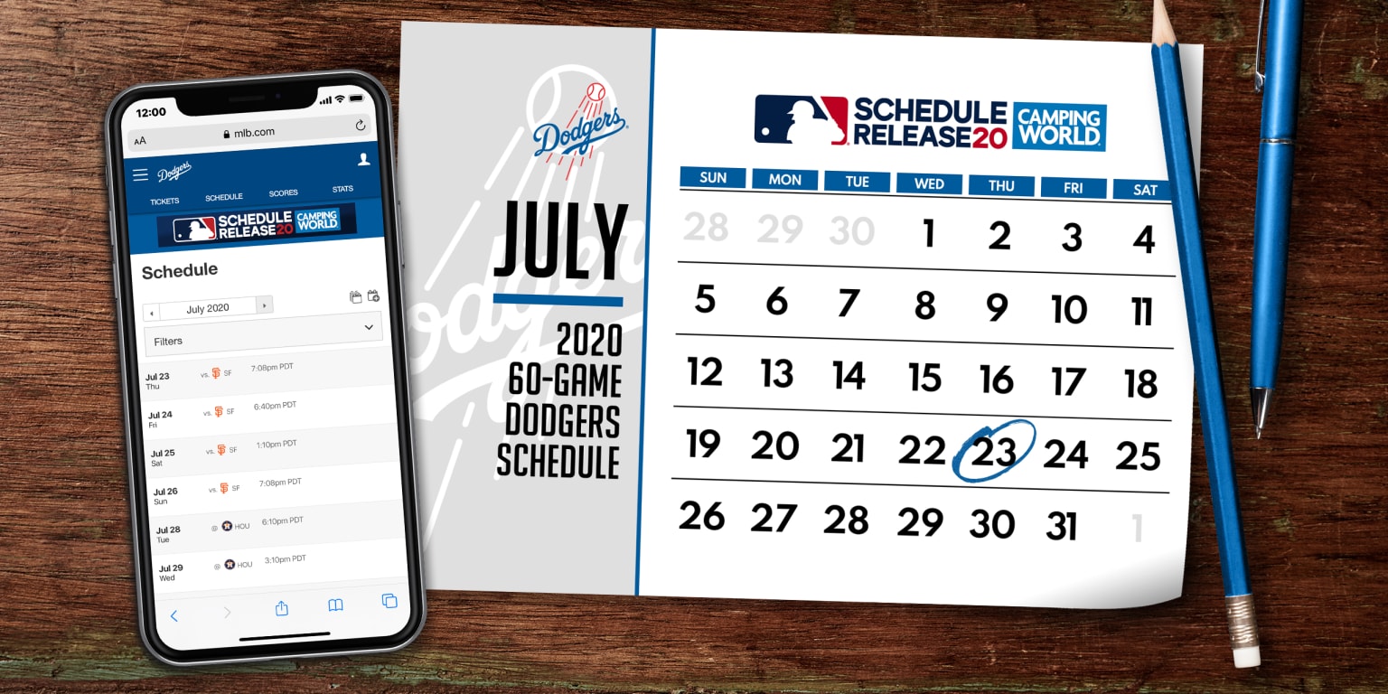 Dodgers 2020 schedule