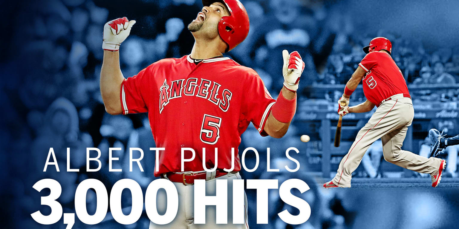 Albert Pujols Los Angeles Angels Majestic Women's 3000th Hit