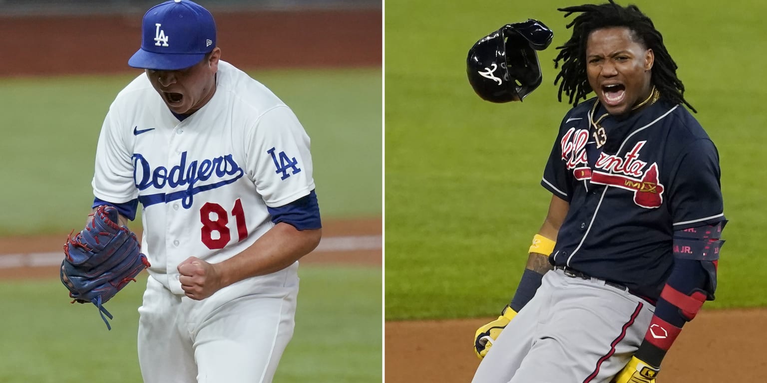 Mark Melancon catches Ozzie Albies home run again in NLCS Game 2