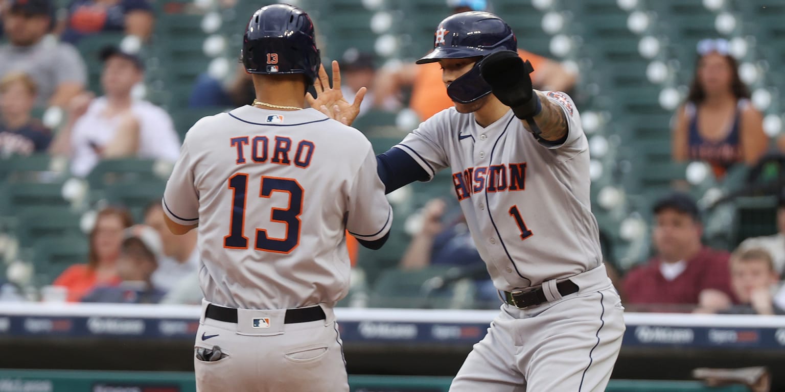 Dubón and Altuve go back-to-back twice, Astros hit 5 homers in 13