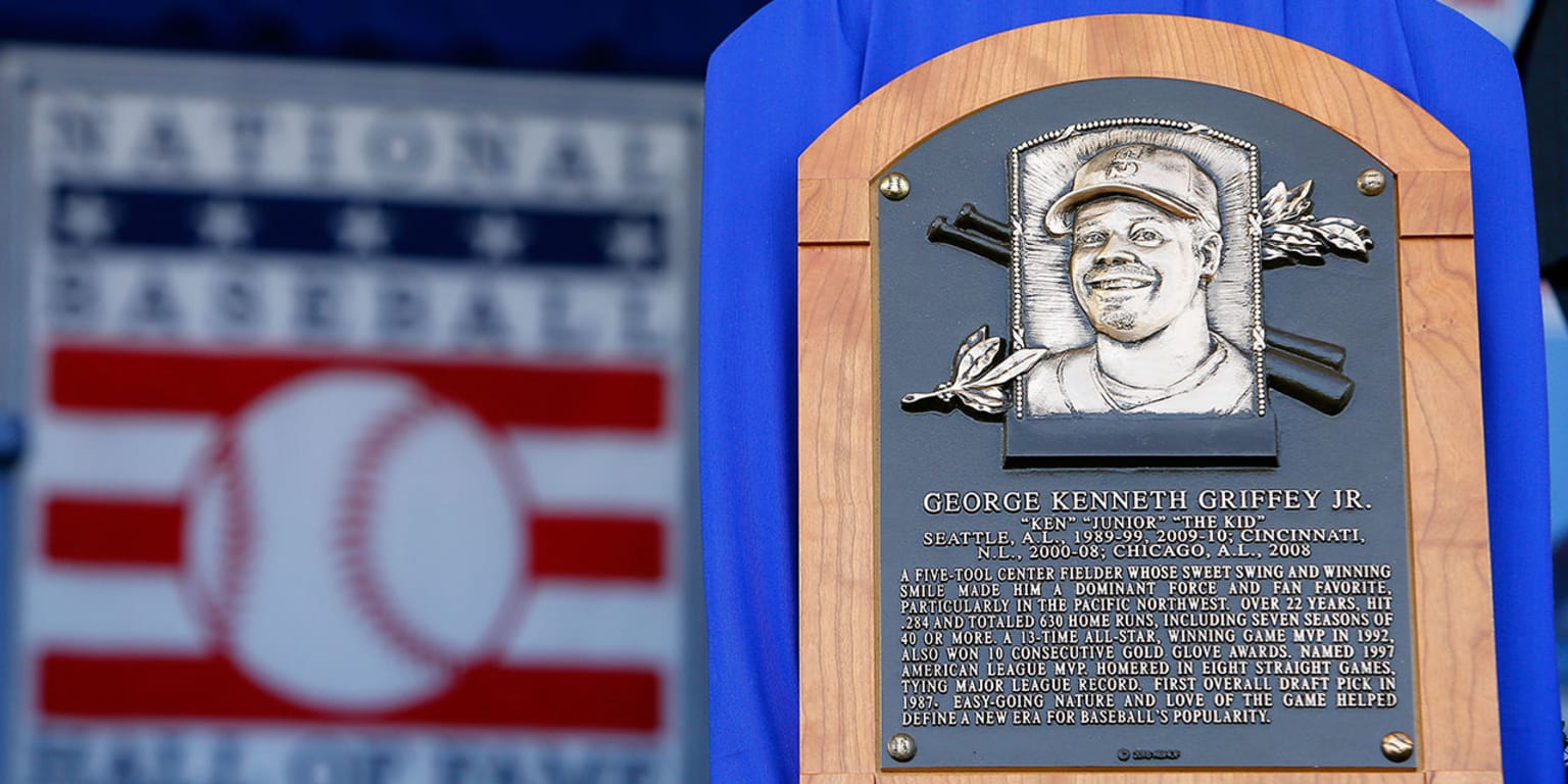 Ken Griffey plaque at the Cincinnati Reds Hall of Fame and Museum