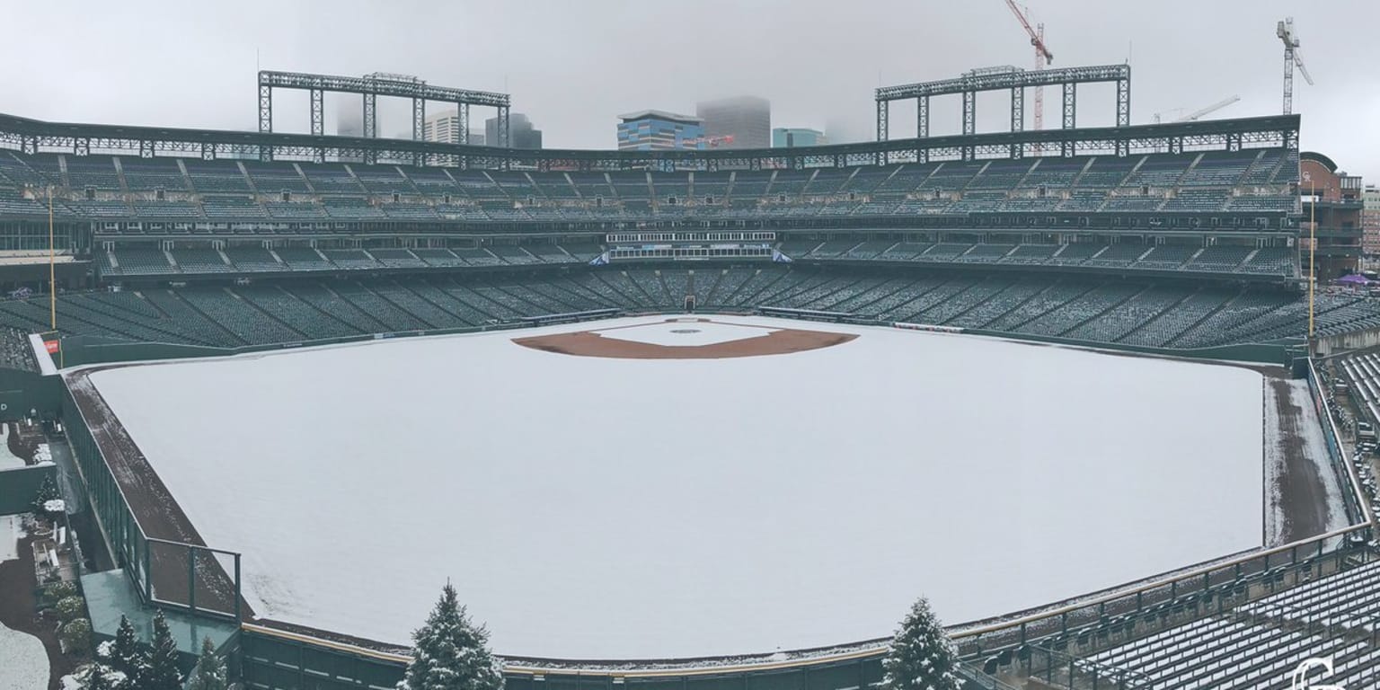 All Hail the Rockies! Pea-sized hail makes Coors Field a winter