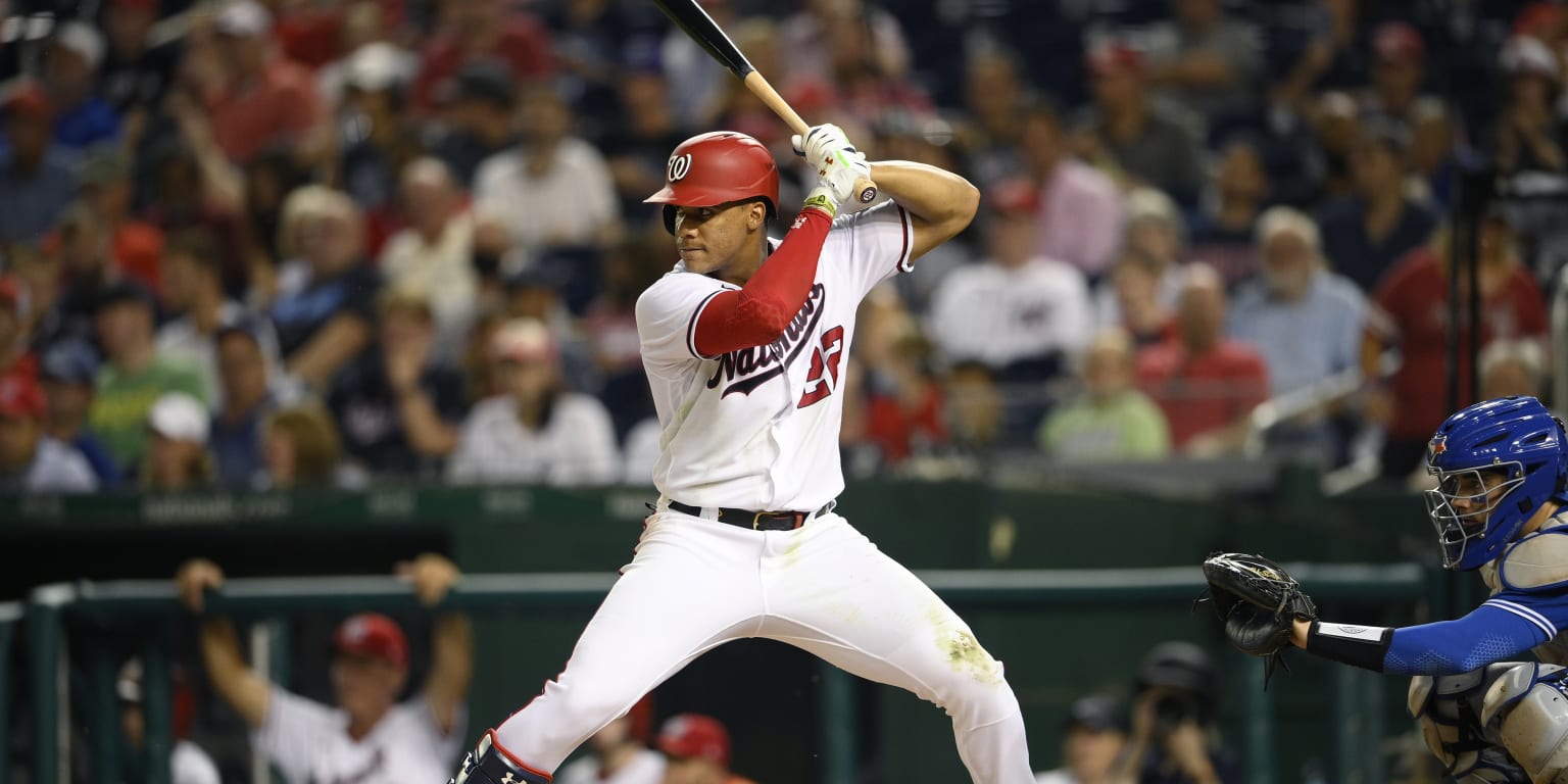 Juan Soto ties Nationals' hardest hit ball with double