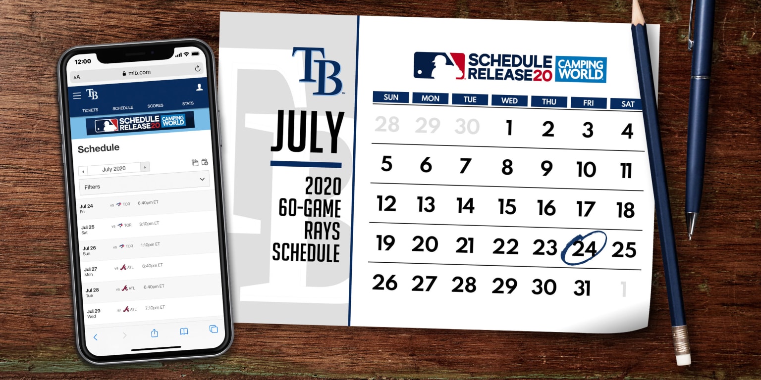 Rays 2020 schedule