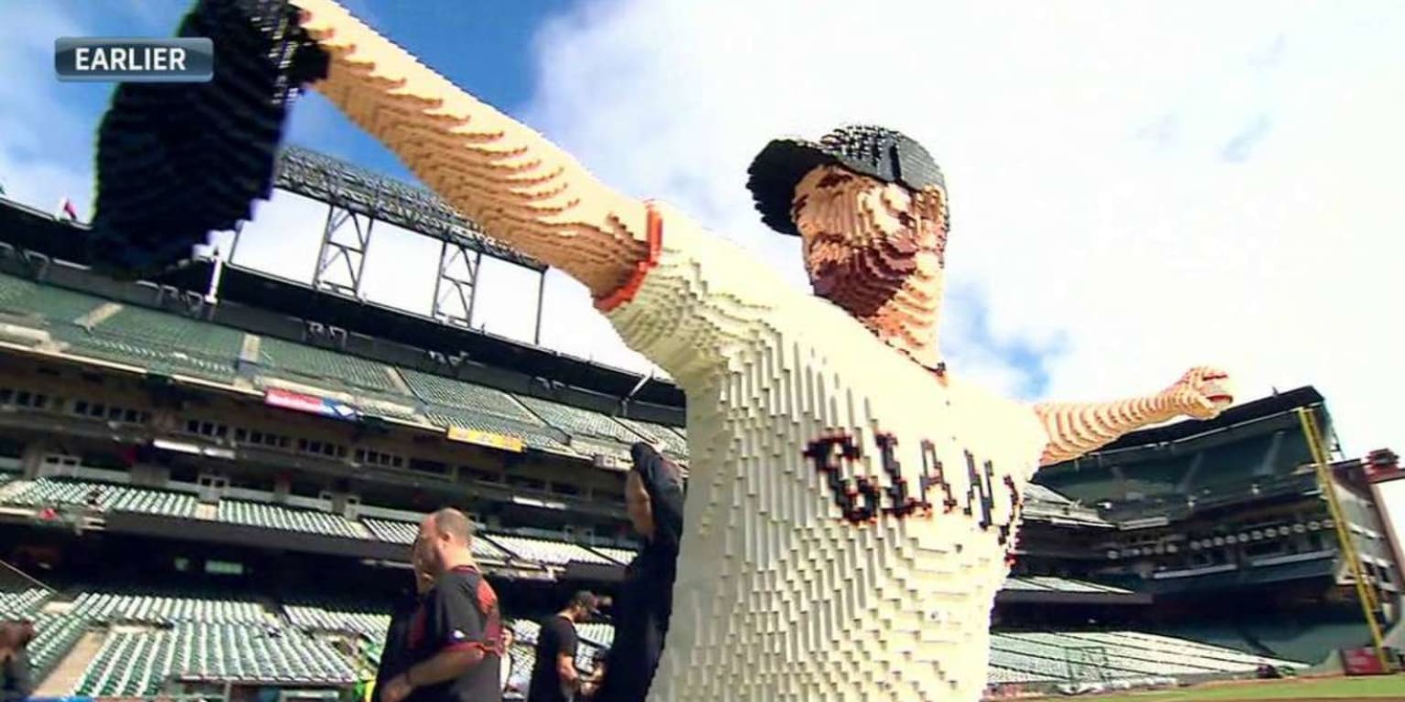 The Giants celebrated LEGO Day with a life-sized LEGO Madison Bumgarner  statue