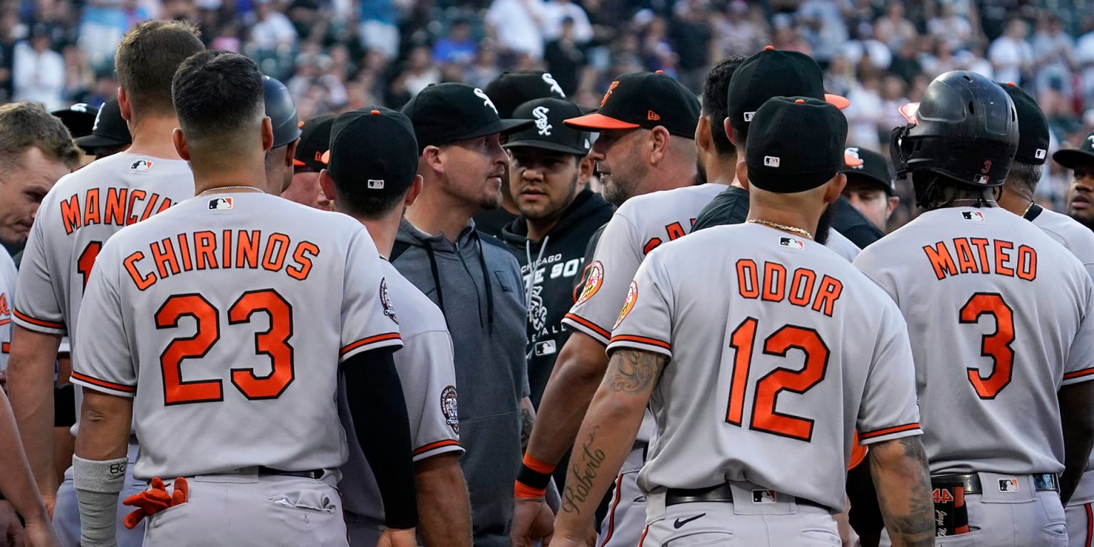Jorge Mateo hit by pitch causes White Sox Orioles benches to clear