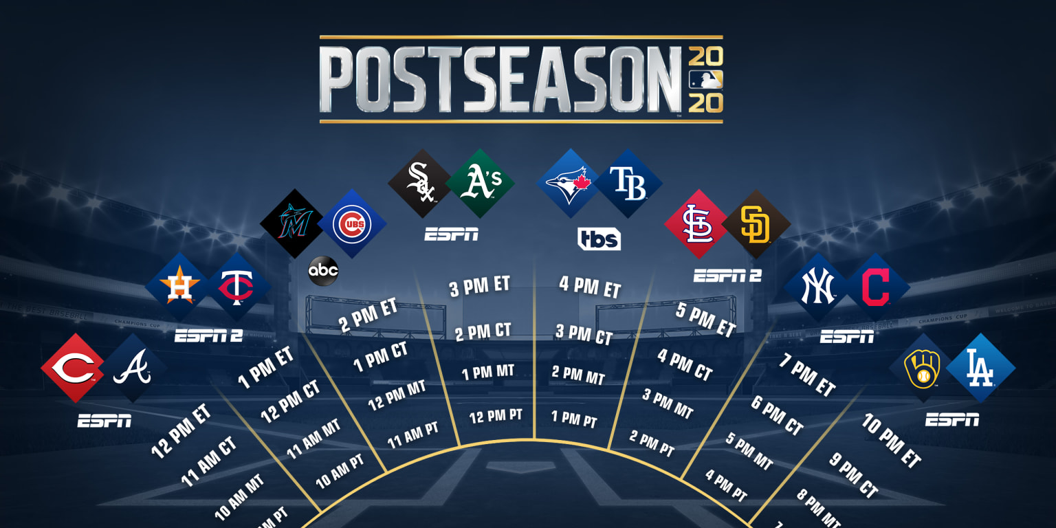 MLB announces start times for first two Wild Card gamedays beginning at 2  PM Eastern on ABC