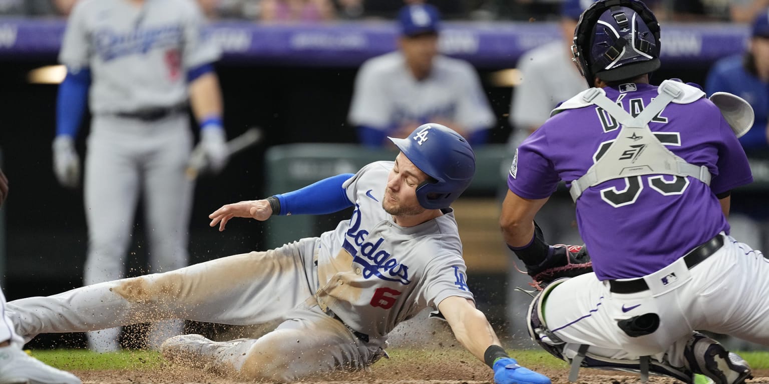 Trea Turner has three hits and great slide in Dodgers win