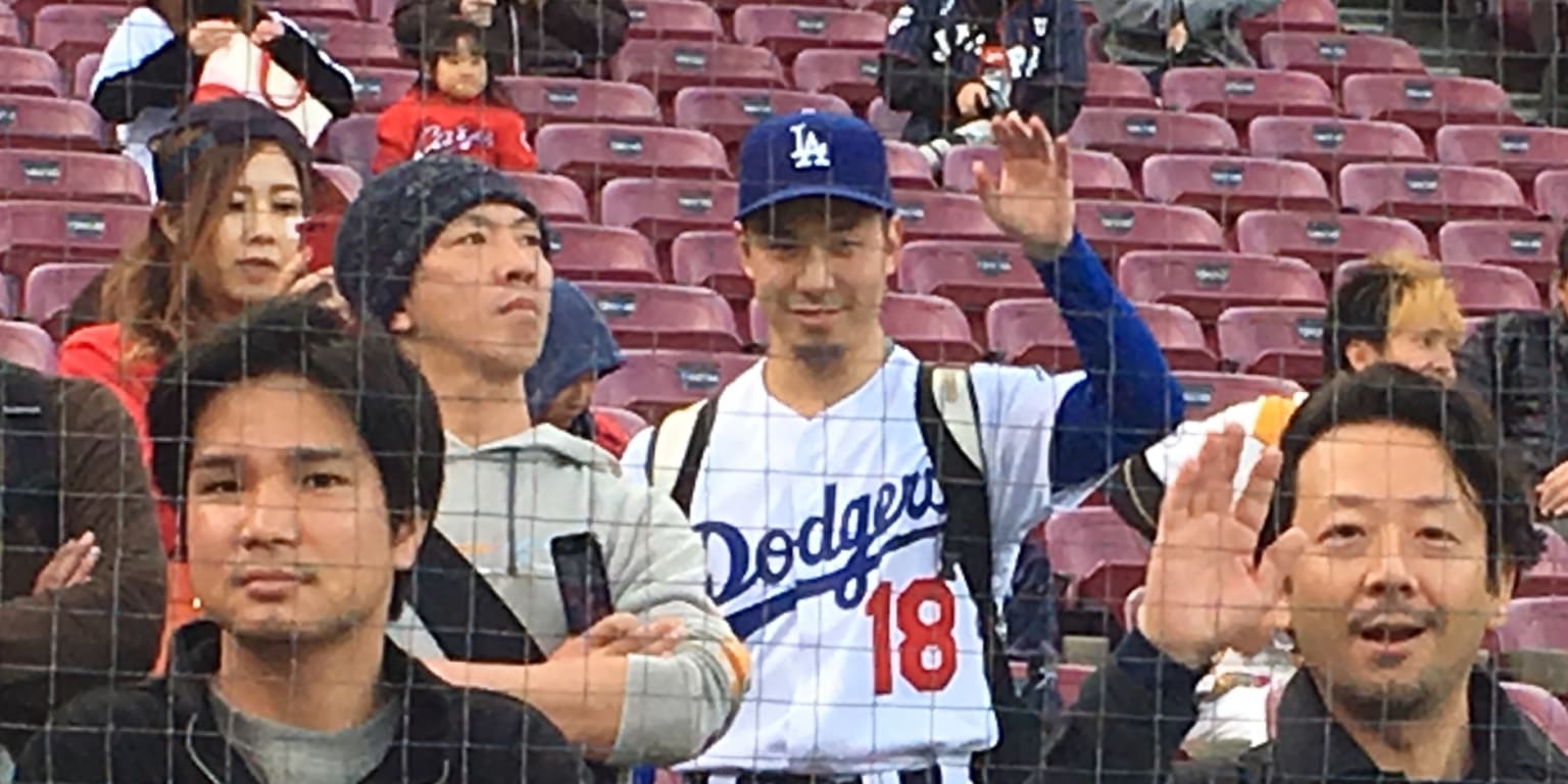 A fan showed up to the Japan All-Star Series in full Kenta Maeda uniform