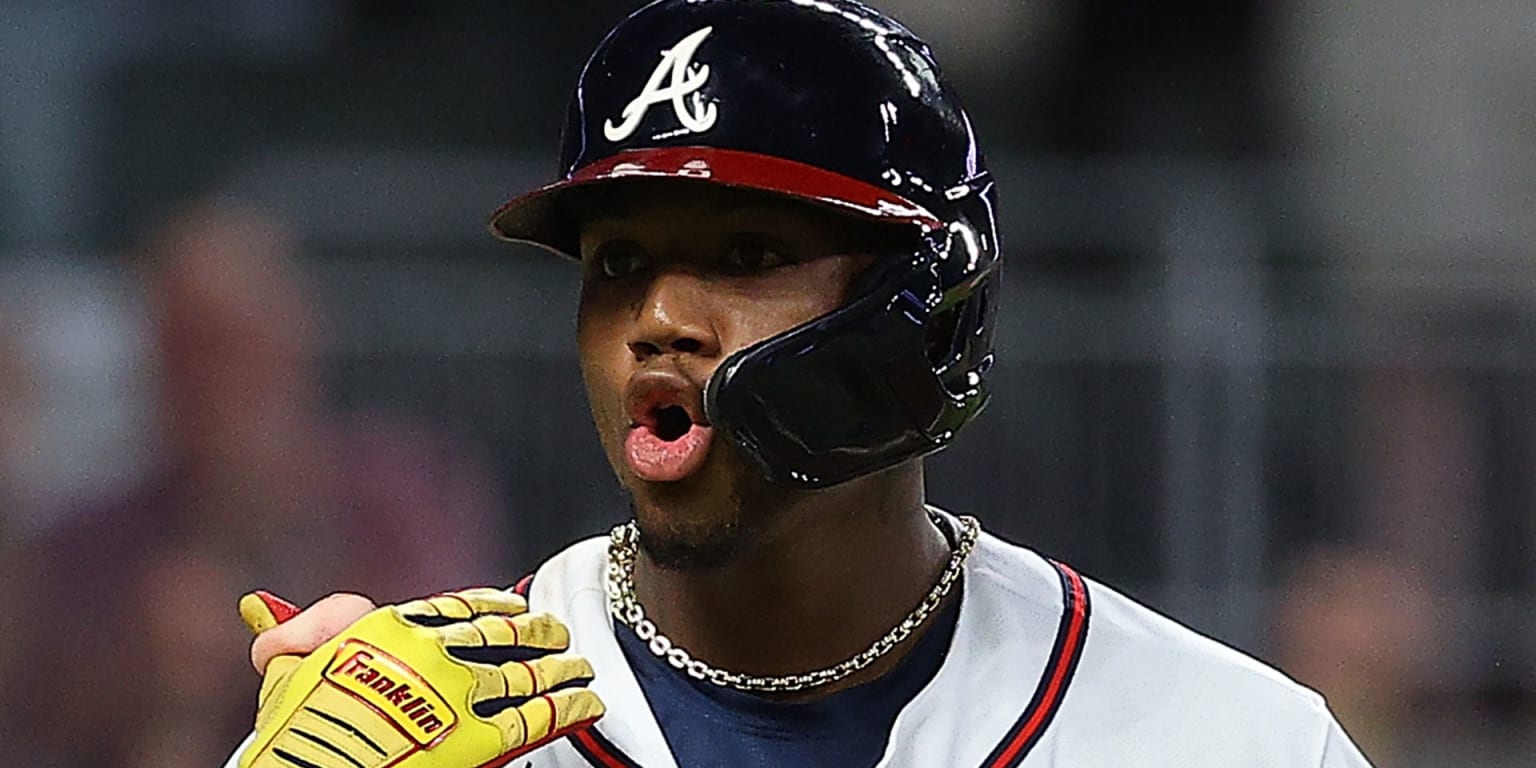 Ronald Acuna Jr. Atlanta Braves Unsigned Walk off Home Run 