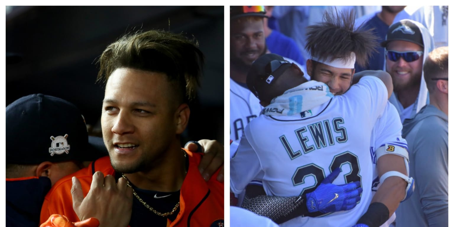 ej forever — Lourdes Gurriel Jr. holds onto his brother Yuli