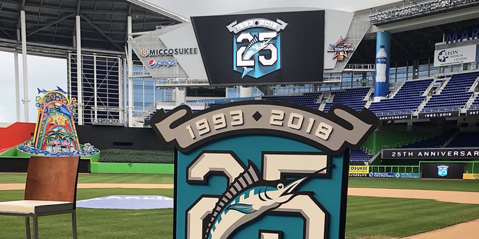 The Marlins will sport teal throwback jerseys in June to honor the 1993  season