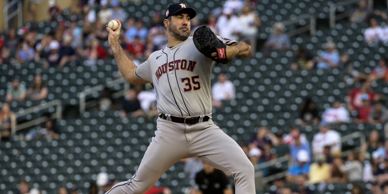 Astros' Justin Verlander pulled after five no-hit innings