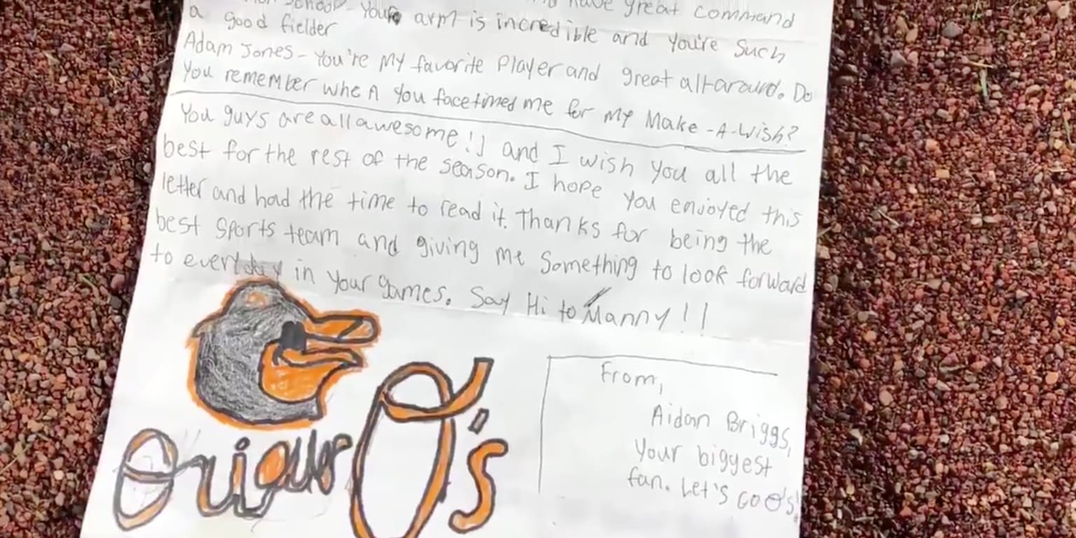 Young fan's adorable letter to a major leaguer