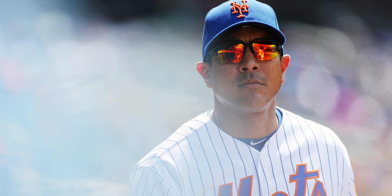 This is a 2021 photo of Luis Rojas of the New York Mets baseball team. This  image reflects the New York Mets active roster as of Thursday, Feb. 25, 2021  when this