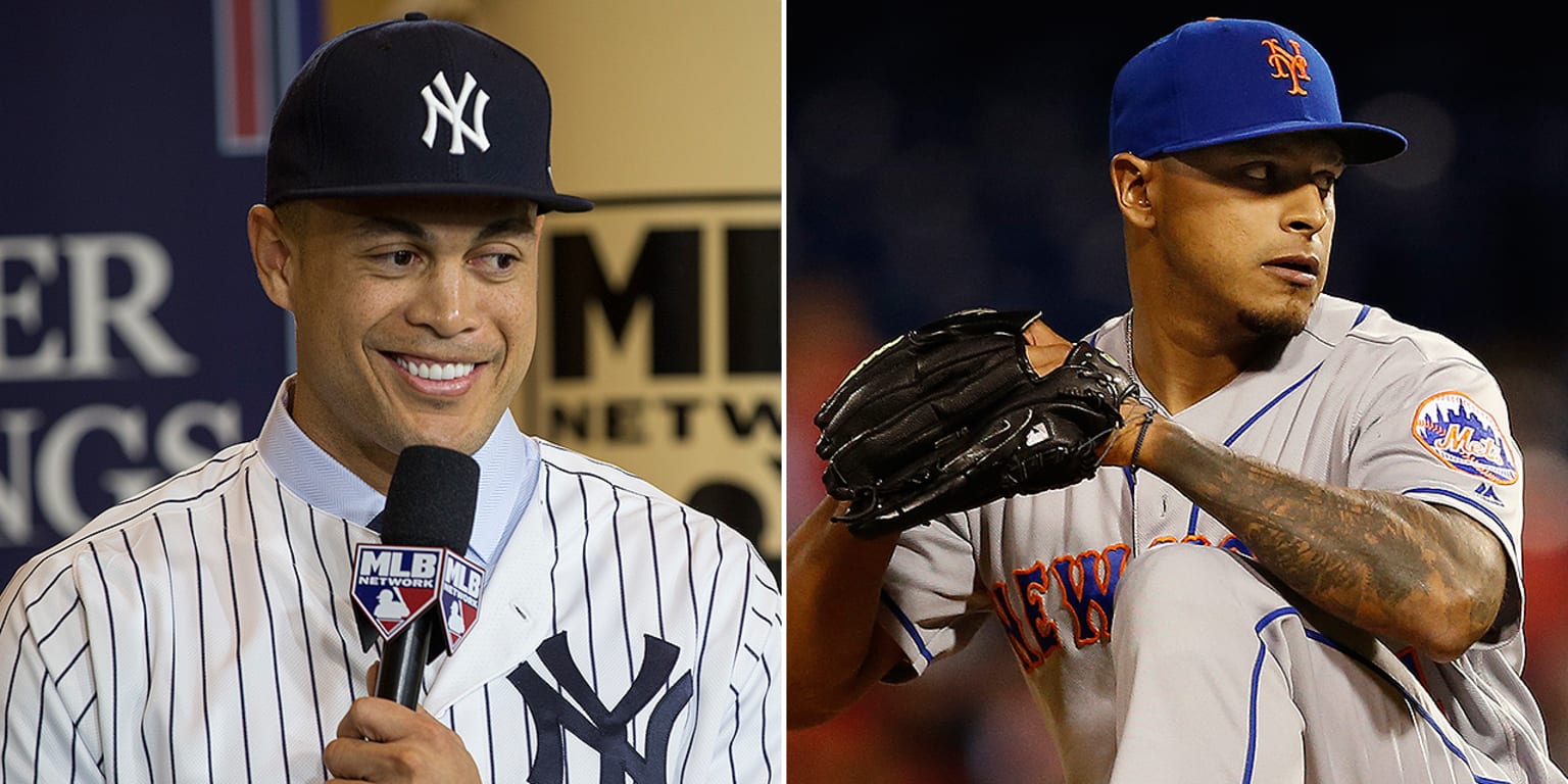 Giancarlo Stanton parties with former Marlins teammate