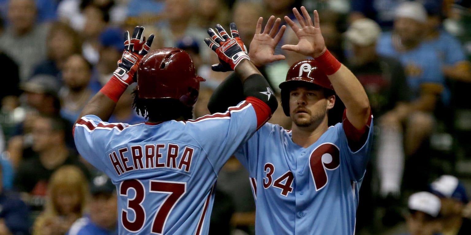 Nine photos of the Phillies in powder blue to celebrate this