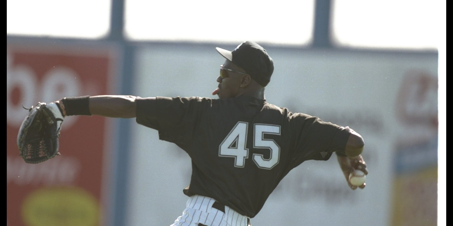 Vintage Michael Jordan White Sox 45 Game Field Picture 