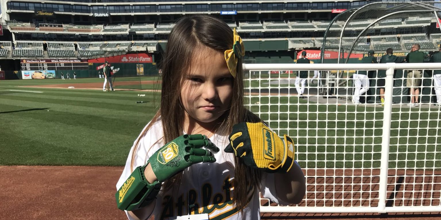 Hailey Dawson continued her inspirational first pitch tour with a visit ...