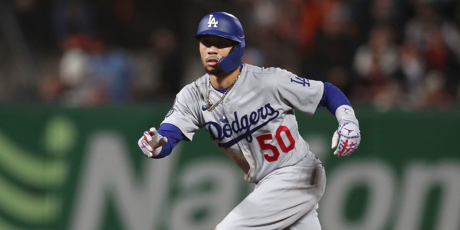 Dodgers' Mookie Betts notches 105th RBI, most ever by a leadoff