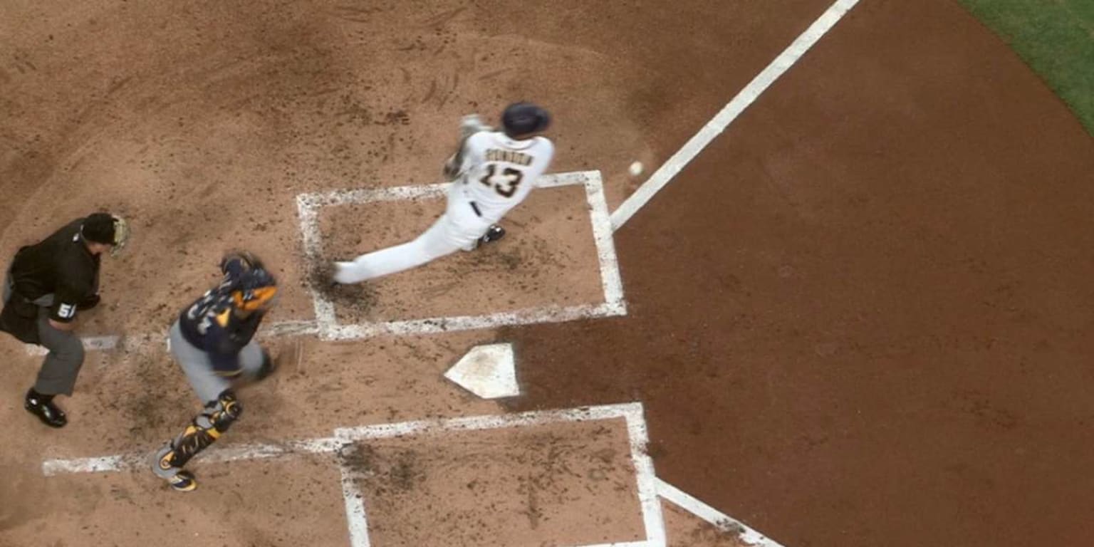 Jose Rondon hit a pitch in the batter's box, then hit it again on his ...