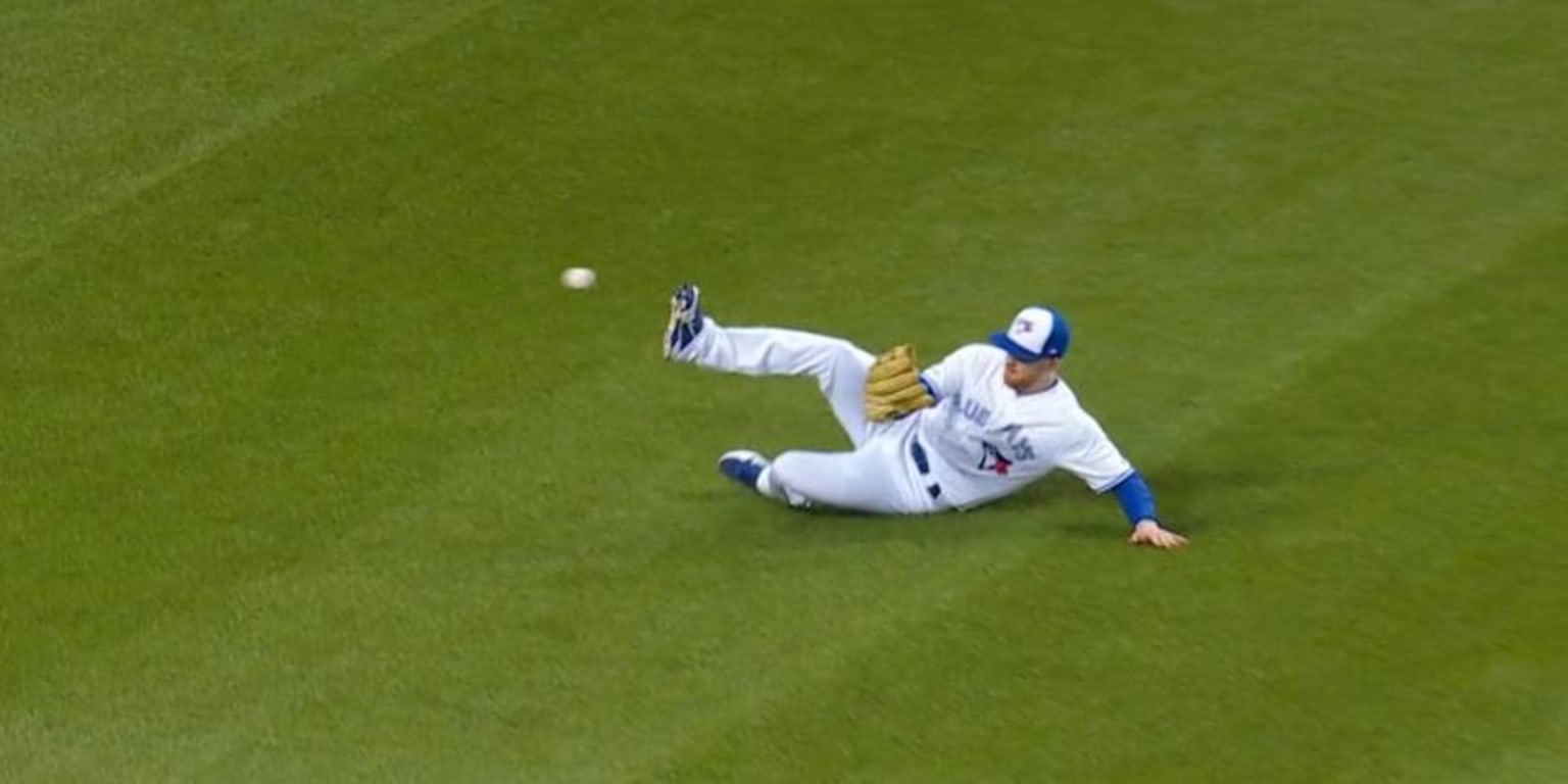 Blue Jays outfield errors vs Red Sox