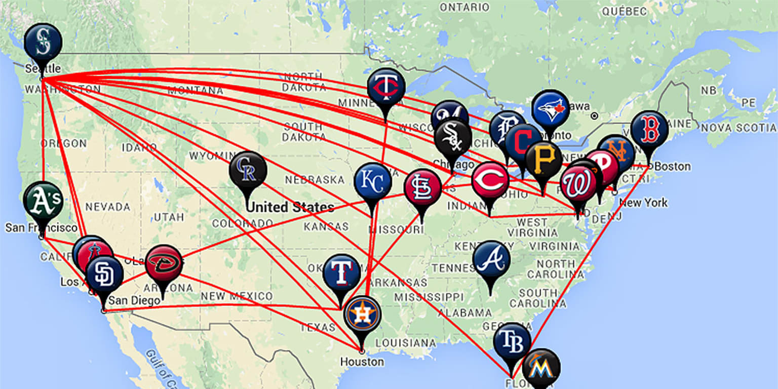 Baseball Nation 30 MLB Teams USA Map Jigsaw 500 PC 30x20 for sale online   eBay