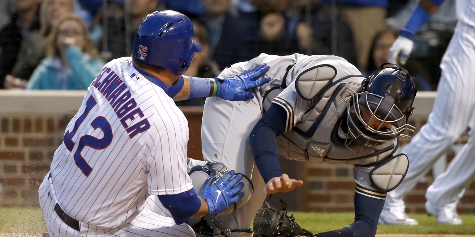 Cubs' Kyle Schwarber on his bunt single