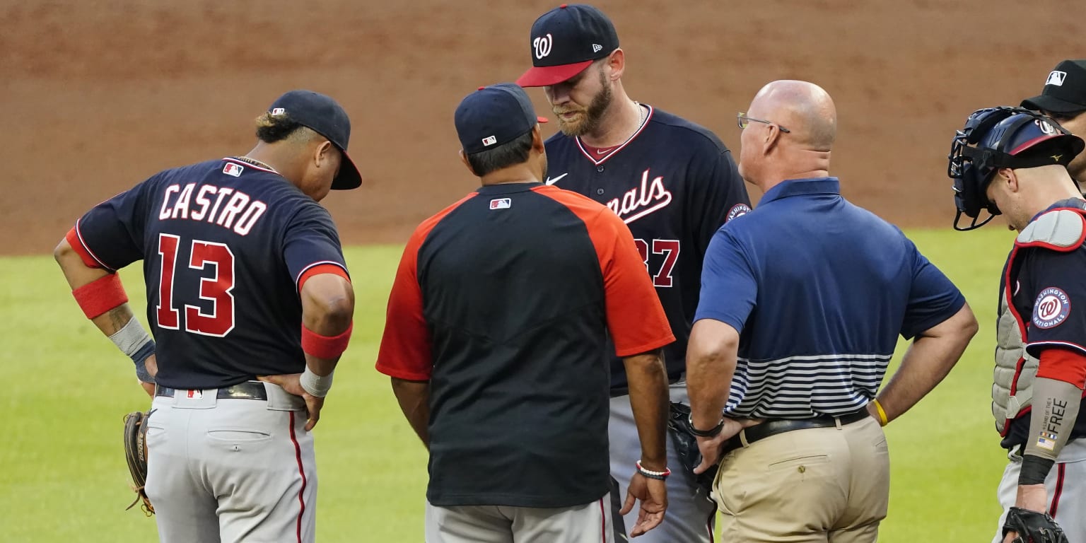 Reds 5, Nationals 2: Cincinnati tops Washington; Stephen Strasburg leaves  game early