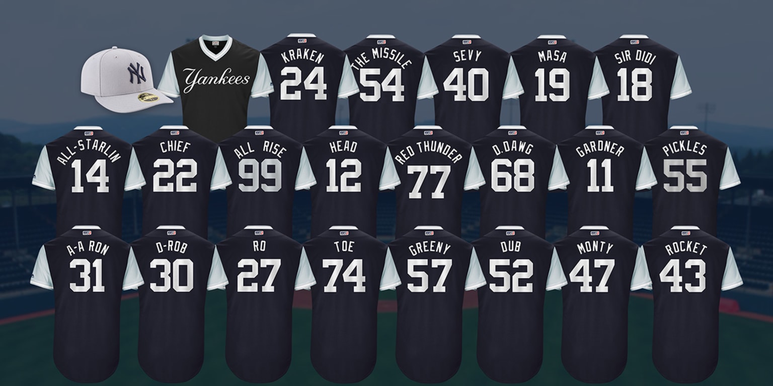 Yankees' Players' Weekend jerseys includes nickname that looks