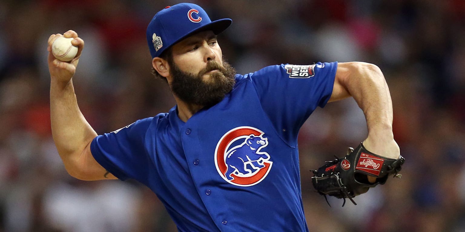 Jake Arrieta of the Chicago Cubs pitches against the Oakland News Photo  - Getty Images
