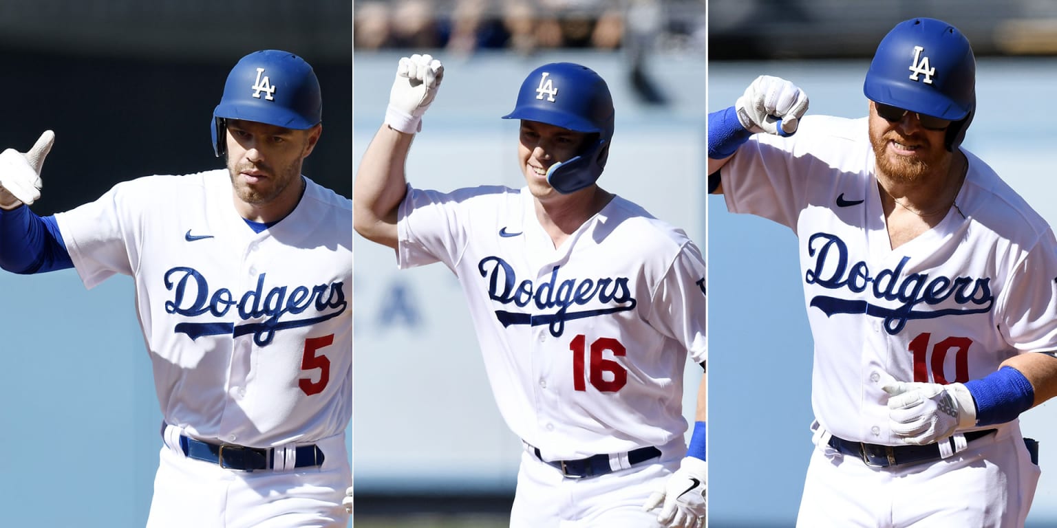 Dodgers hit 3 homers in 1st inning to open ground on Padres