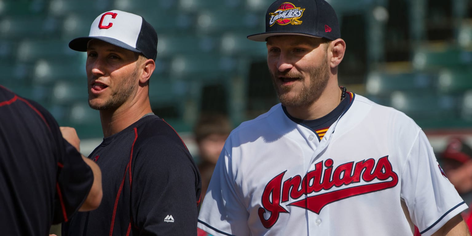 UFC champion Stipe Miocic took batting practice with Indians and, of  course, homered