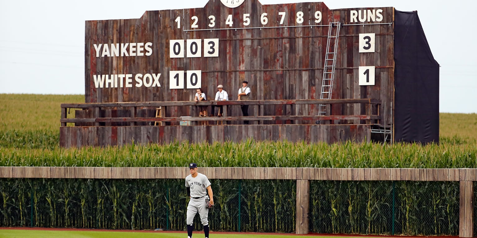 The Yankees and White Sox uniforms for the 'Field of Dreams' game