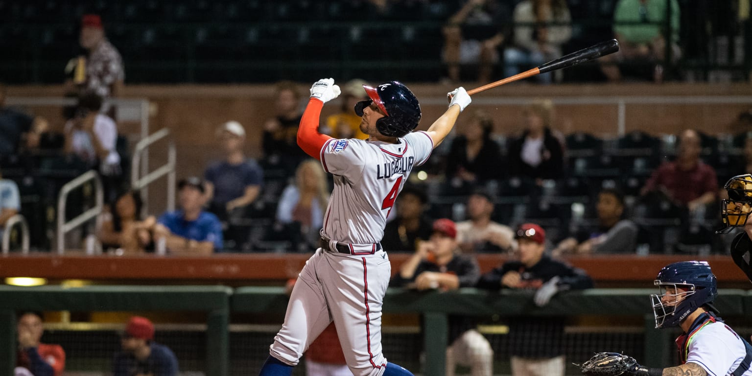 Drew Lugbauer Braves homers twice four hits in AFL