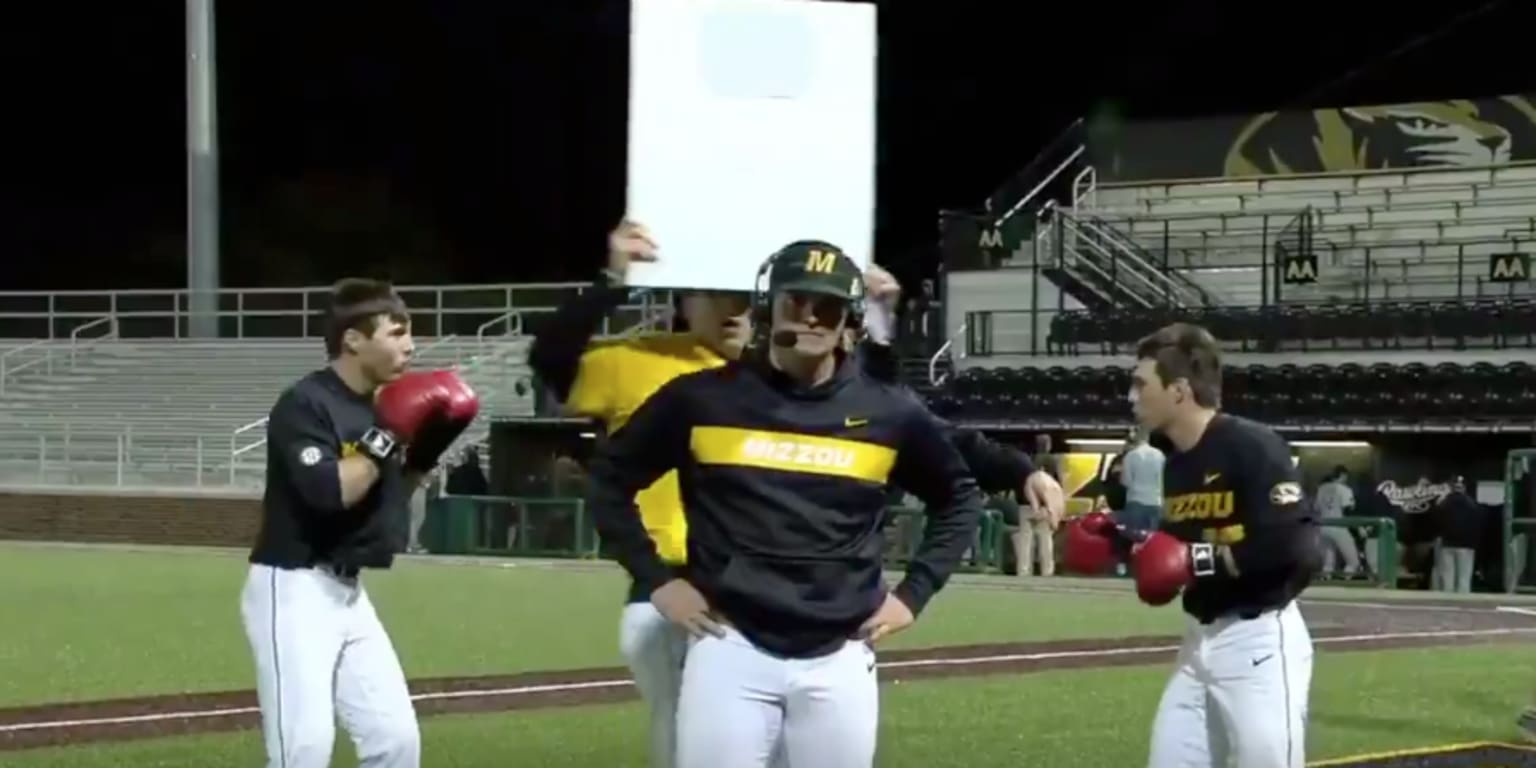 These college baseball players laced up their skates to play