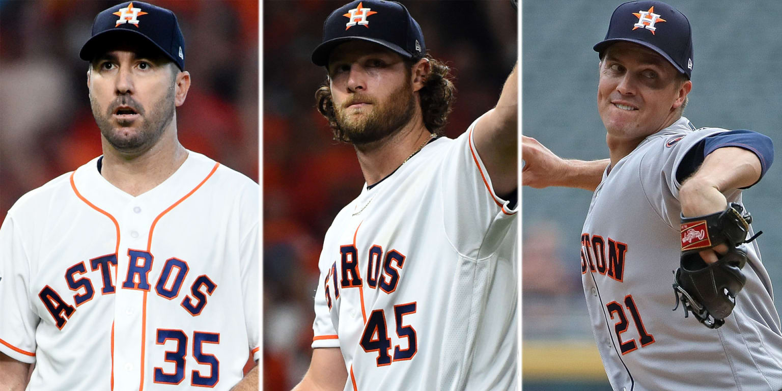 Astros dominating pitching trio Verlander Cole Greinke