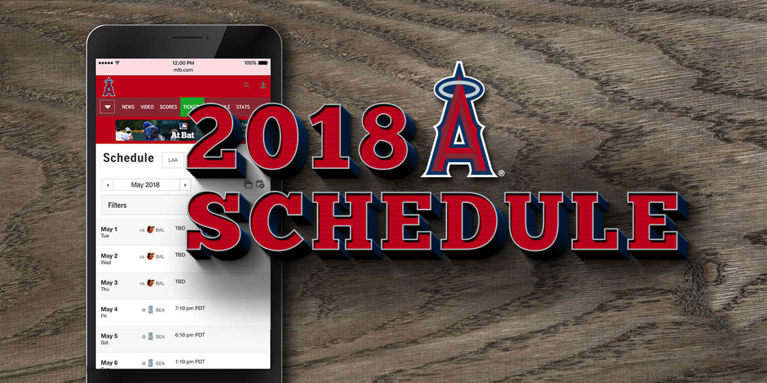 Angels release 2018 schedule