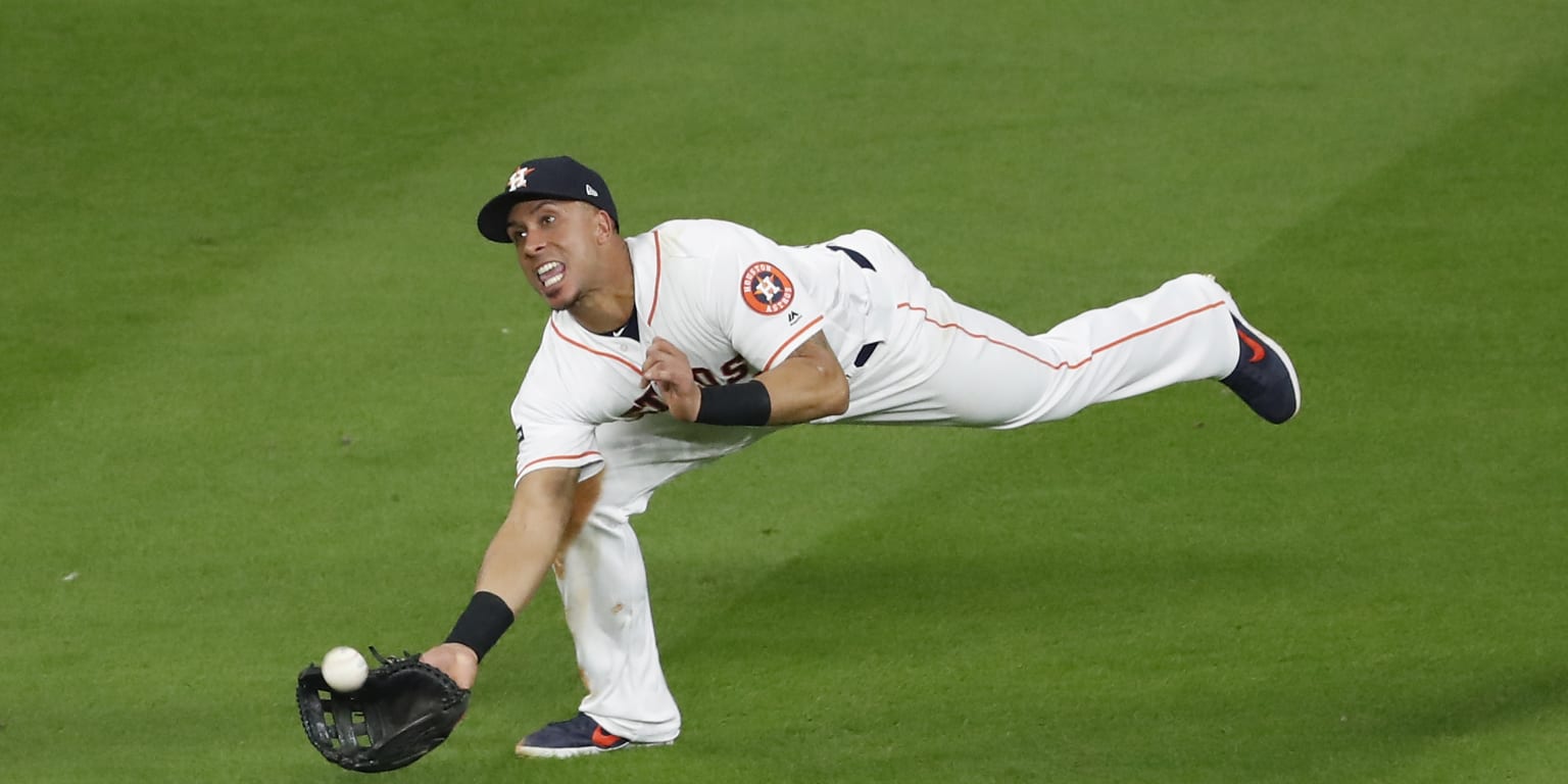 Michael Brantley diving catch, double play in ALCS Game 6