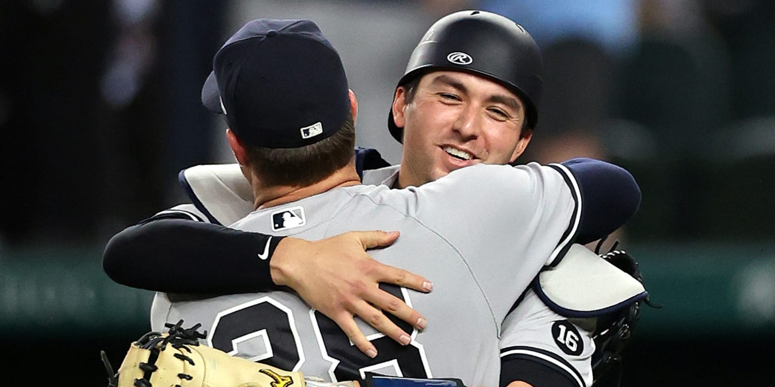 Lids Corey Kluber New York Yankees Fanatics Authentic Unsigned Celebrating  No-Hitter with Kyle Higashioka Photograph
