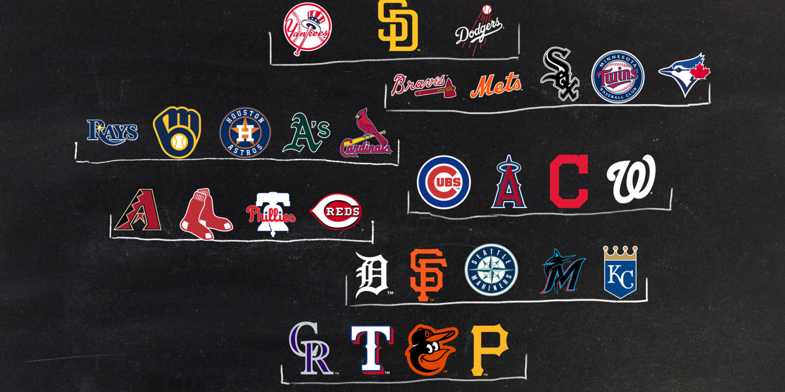 A list of all MLB teams in alphabetical order and their logos   SportsBriefcom