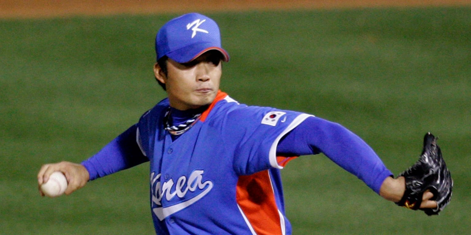 The Dodgers newly signed pitcher Hyun-Suk Jang. We all are