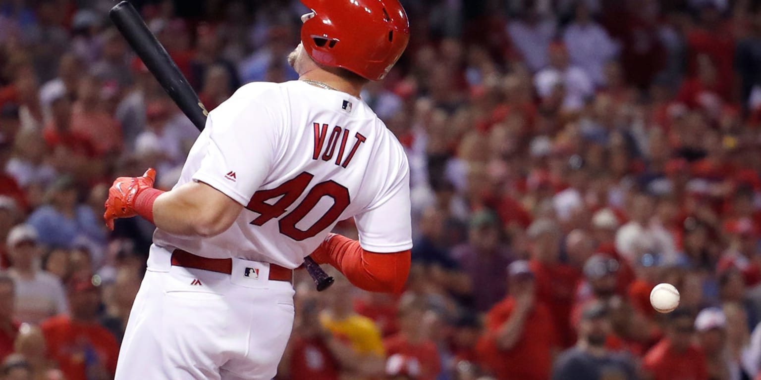 Luke Voit debuts for Cards, get hit by pitch