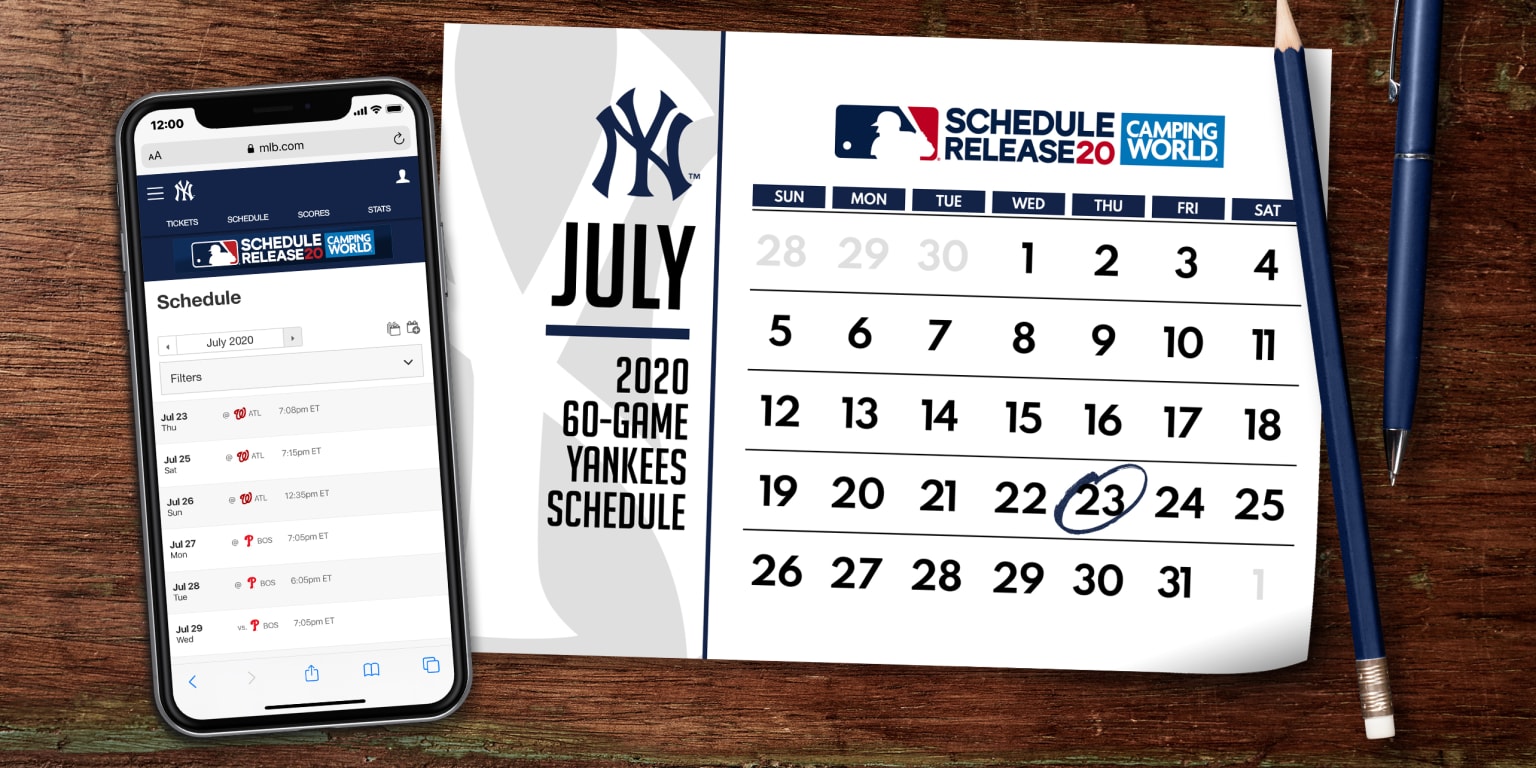 Yankees 2020 schedule