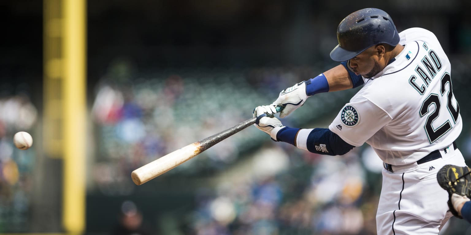 In return to baseball, Robinson Cano plays first base for Tacoma Rainiers,  has a hit