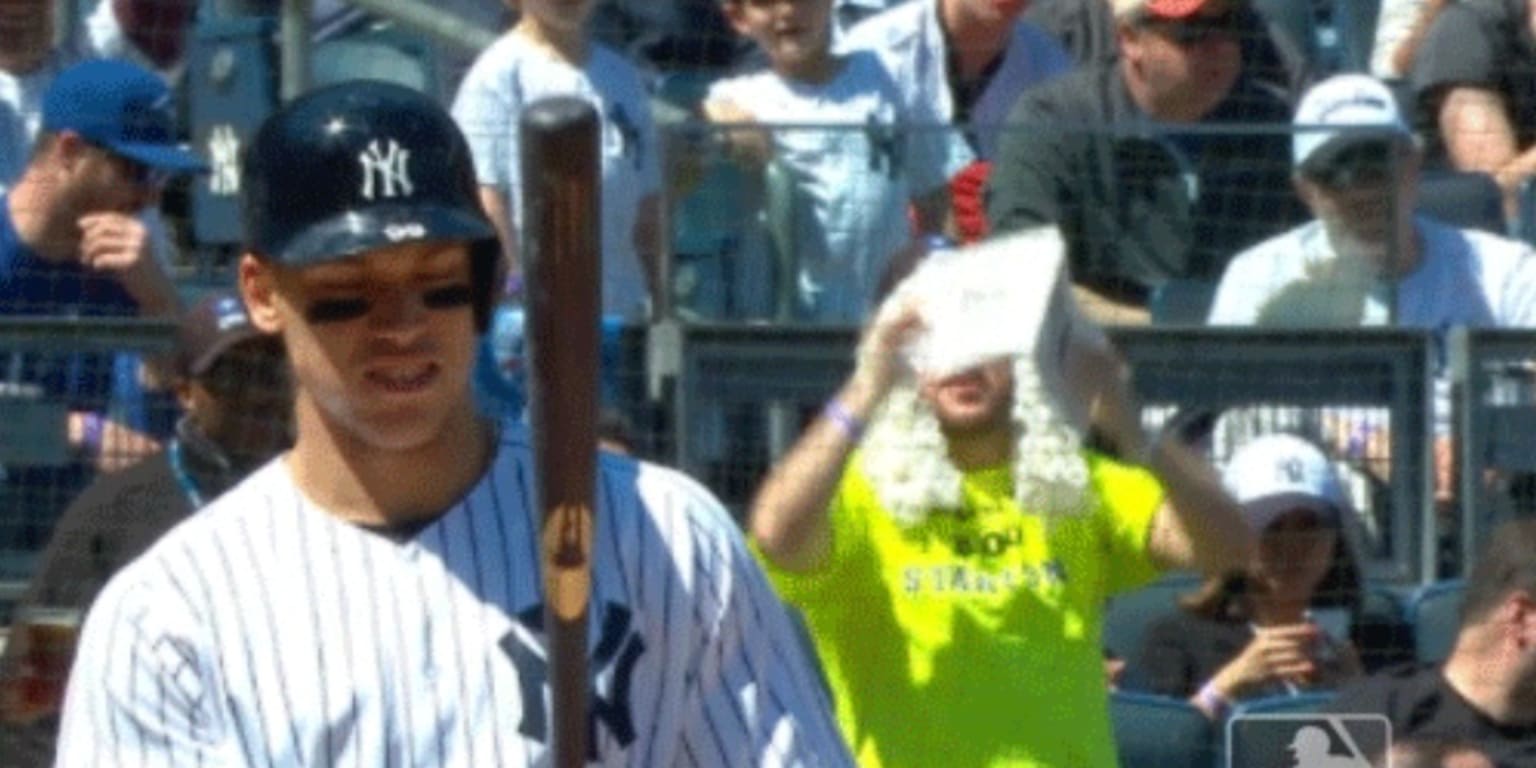 Men's New York Yankees Giancarlo Stanton Fanatics Branded Navy Banner Wave  Name & Number T-Shirt