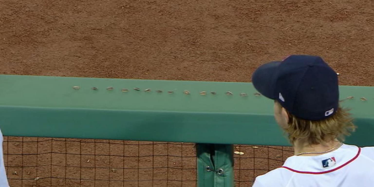 Brock Holt showed off a strange ritual with sunflower seeds