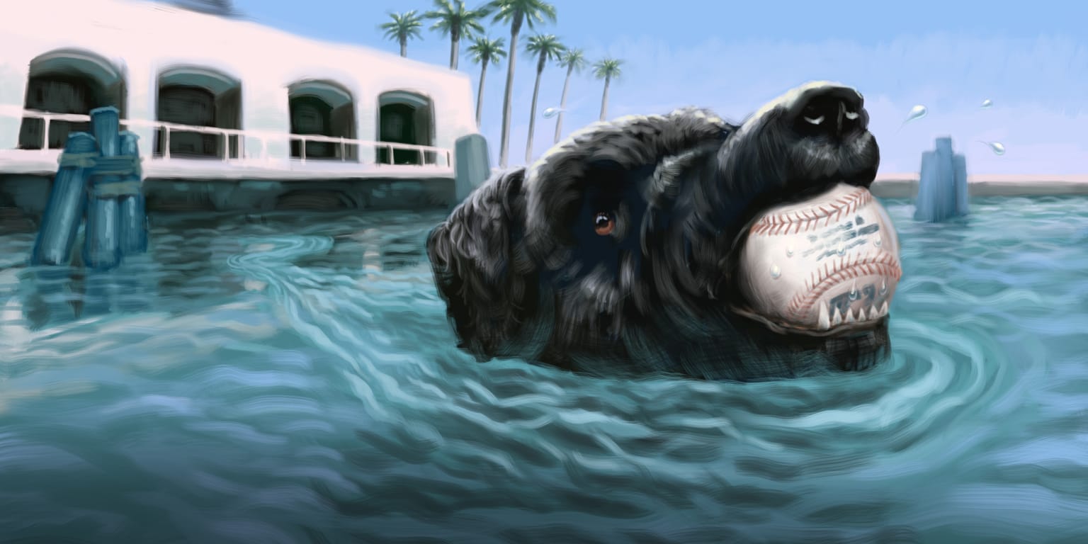 The Giants used dogs in McCovey Cove