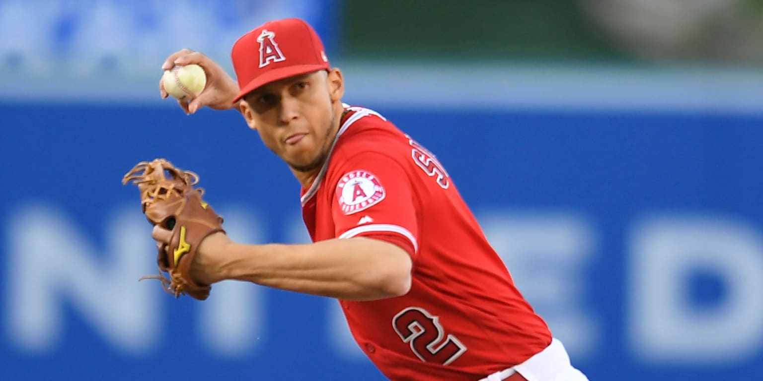 Andrelton Simmons of Los Angeles Angels exits vs. Tampa Bay Rays